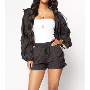 Fashion Nova Windbreaker Material Shorts